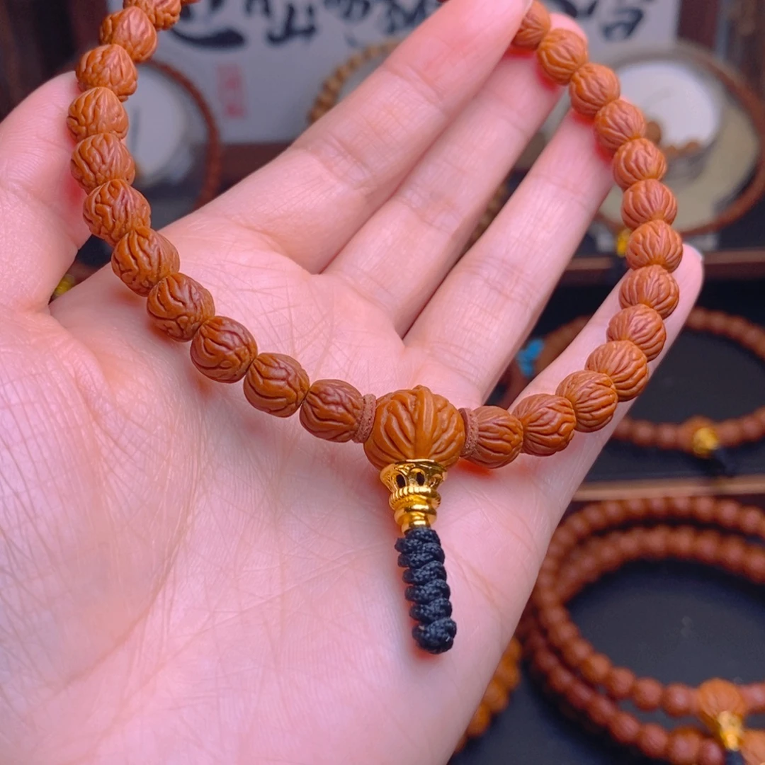 桃核手串龙纹波哈