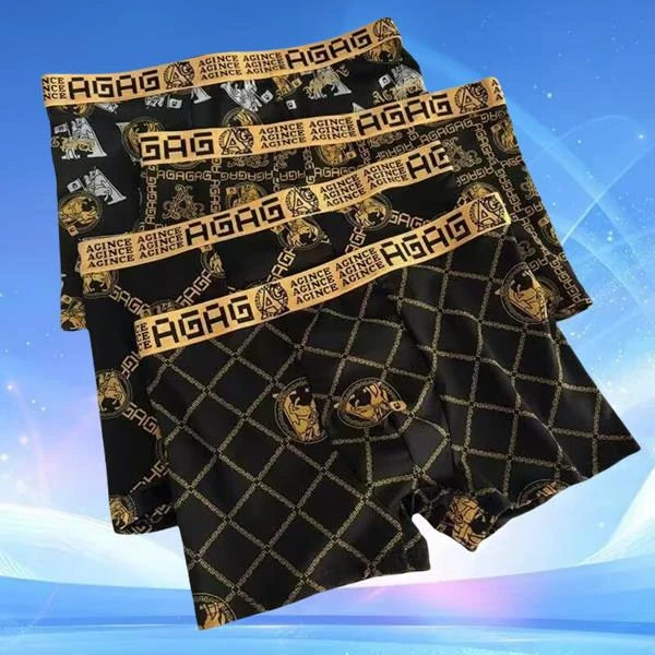 潮流印花男士内裤大码时尚四角裤男生短裤爆款新款网红居平角裤衩