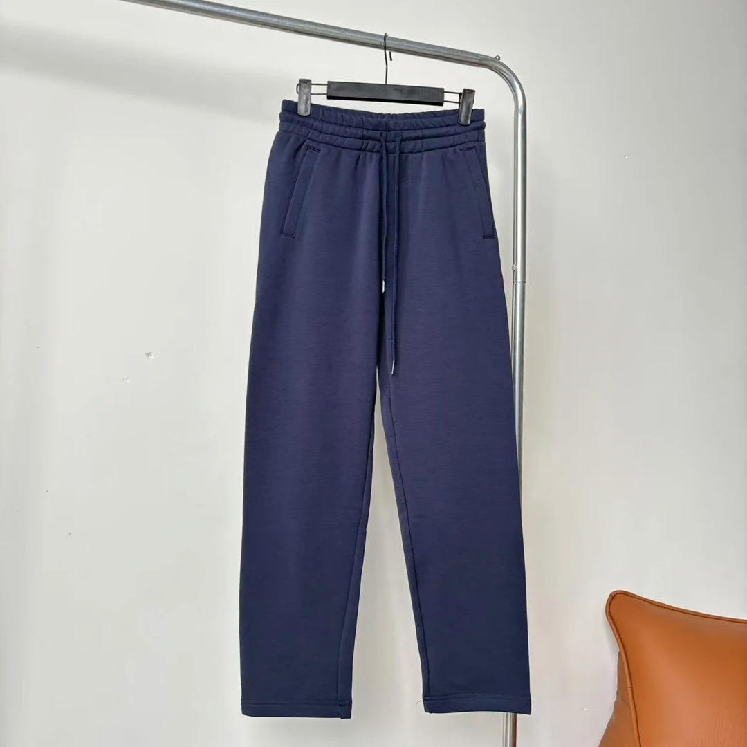 4341秋冬舒适保暖百搭纯色抽绳休闲裤