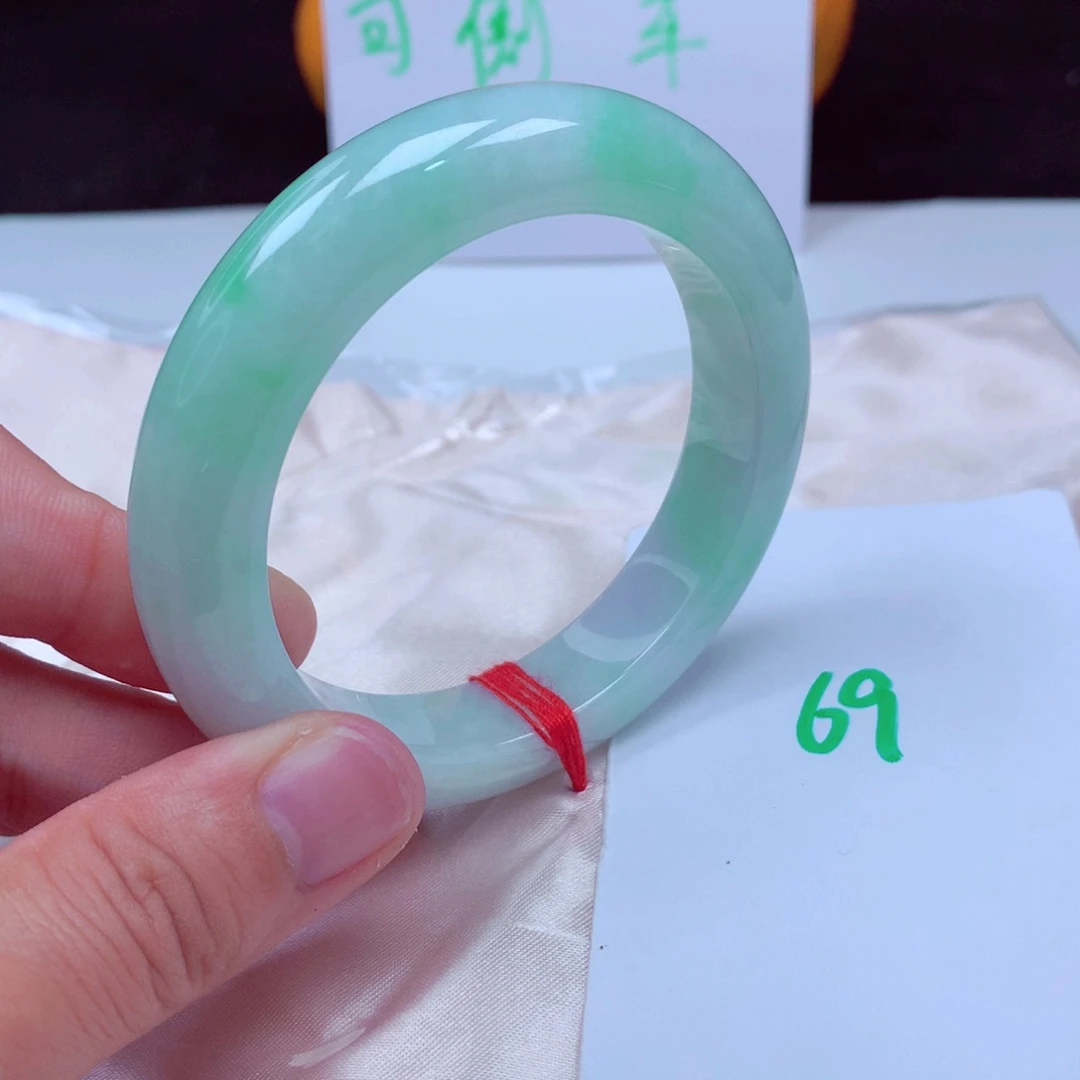 未镶嵌手镯翡翠缅甸天然A货翡翠手镯53.6