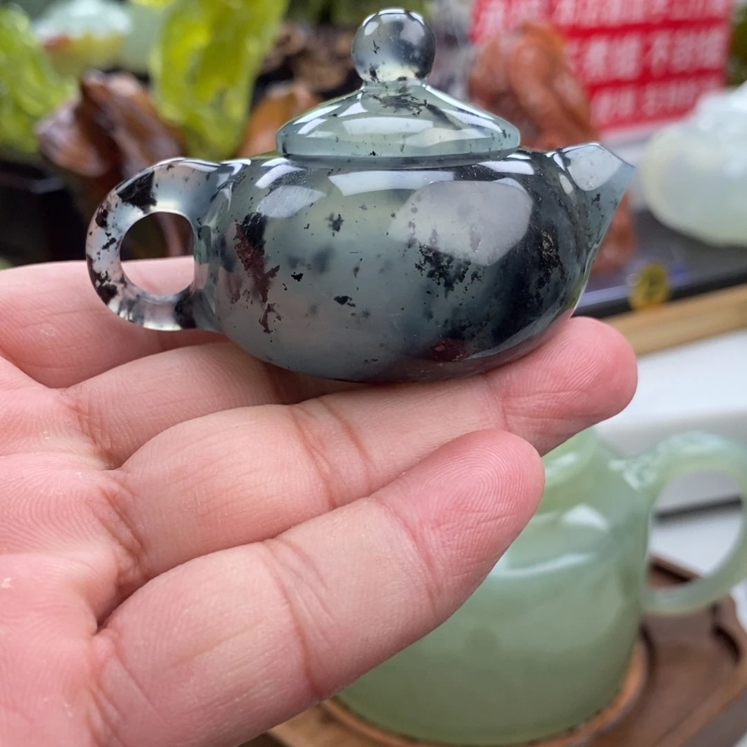 岫玉未镶嵌四大名玉手把件