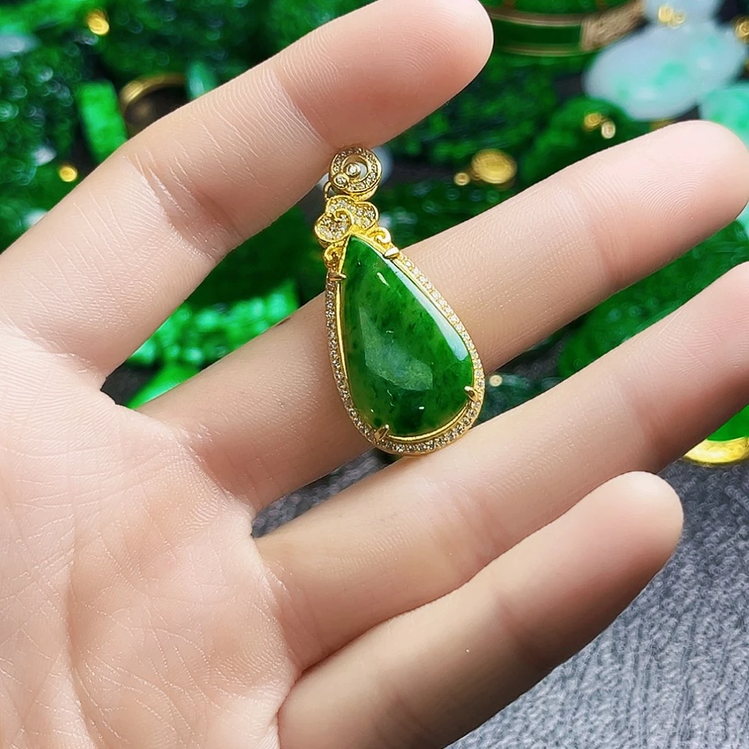 颈饰银S925镶嵌翡翠多样性