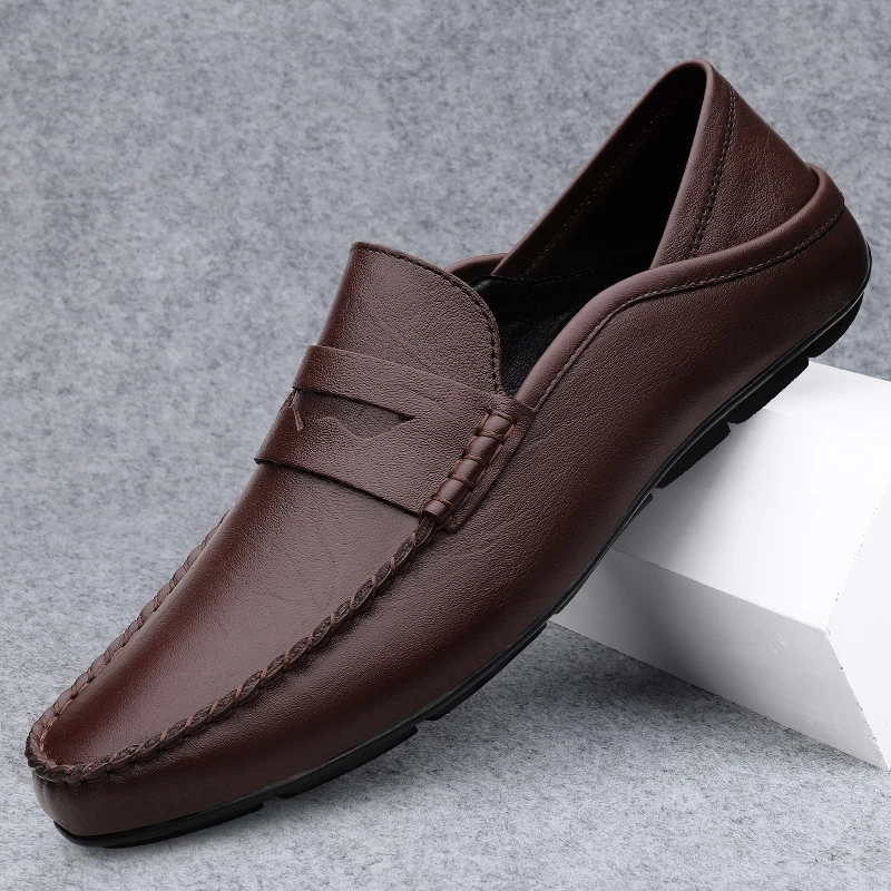 一脚蹬男士夏季新品潮流鞋百搭时尚皮鞋轻便舒适防滑乐福鞋豆豆鞋