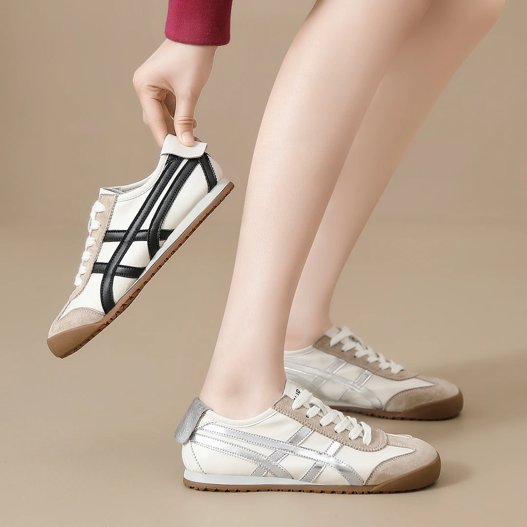 女鞋ZHR/则则百搭平底德训拼色秋季新款软底凉鞋女款2025爆款单鞋