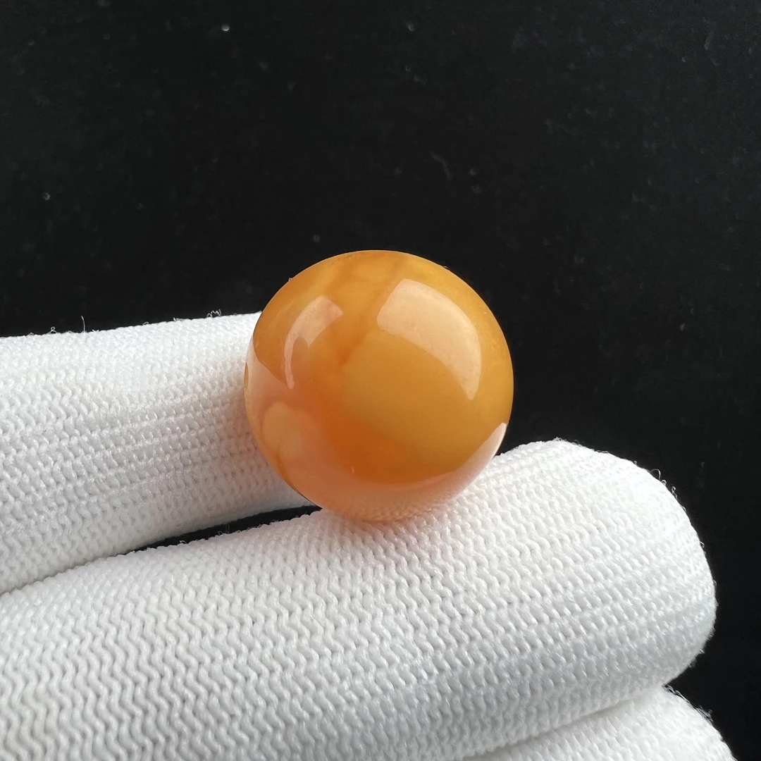 D1940 瑕疵特价 天然蜜蜡圆珠 19.4mm 支持复检 假一发四