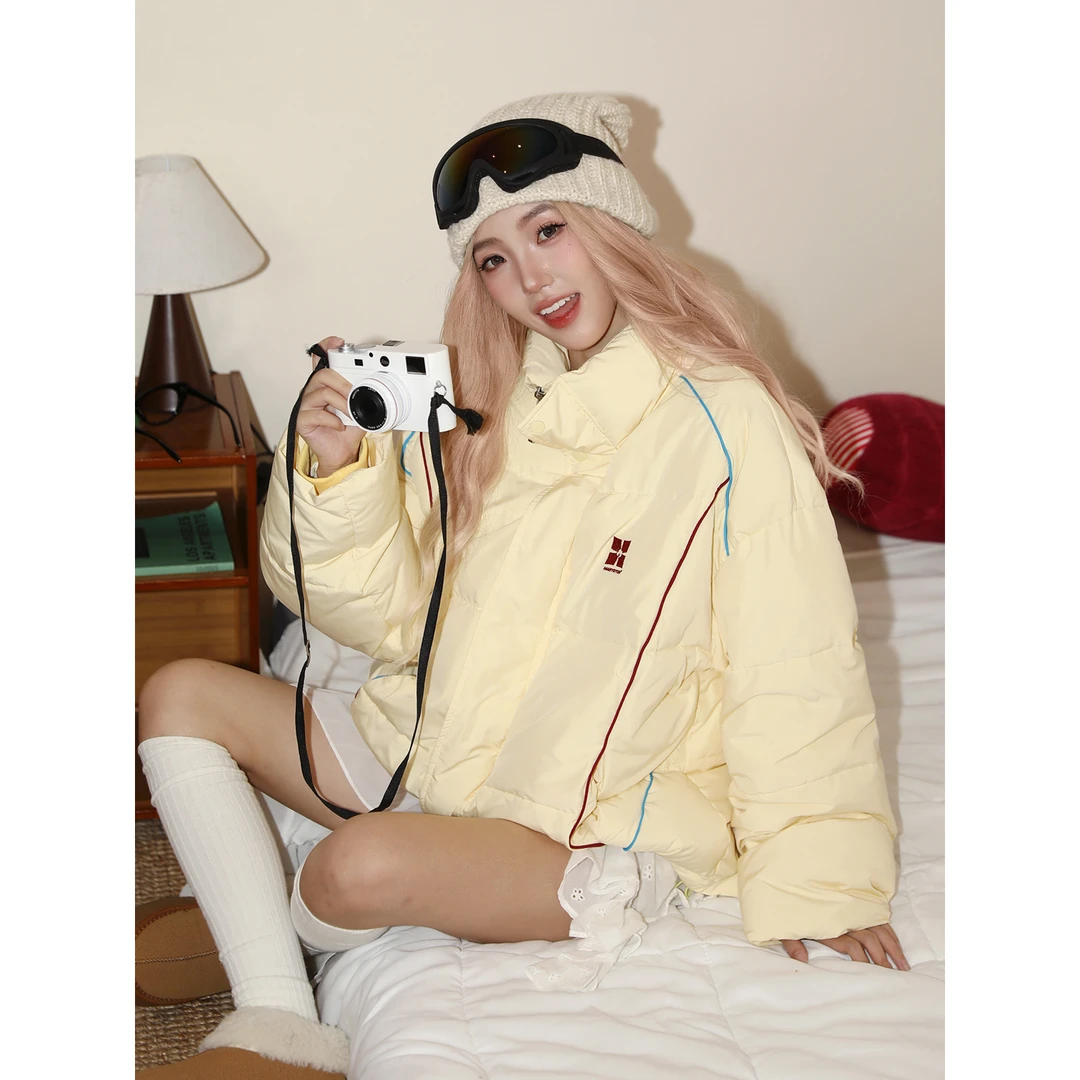 MANYSTON他集美式90白鸭绒羽绒服女款冬季加厚保暖百搭面包服外套