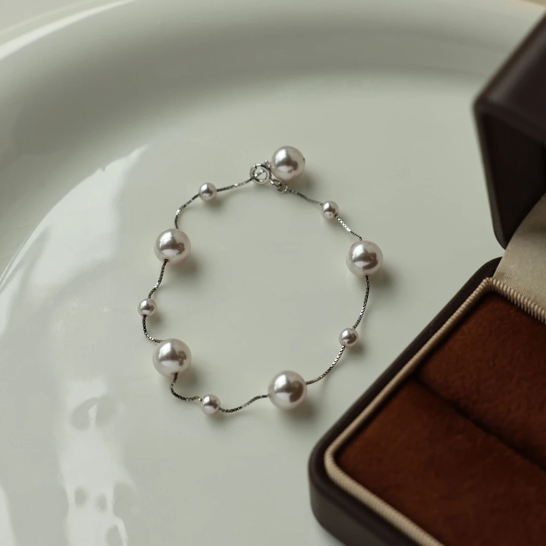 925银手链 优雅曼塔玫瑰紫色满天星手链设计感气质轻奢手饰百搭