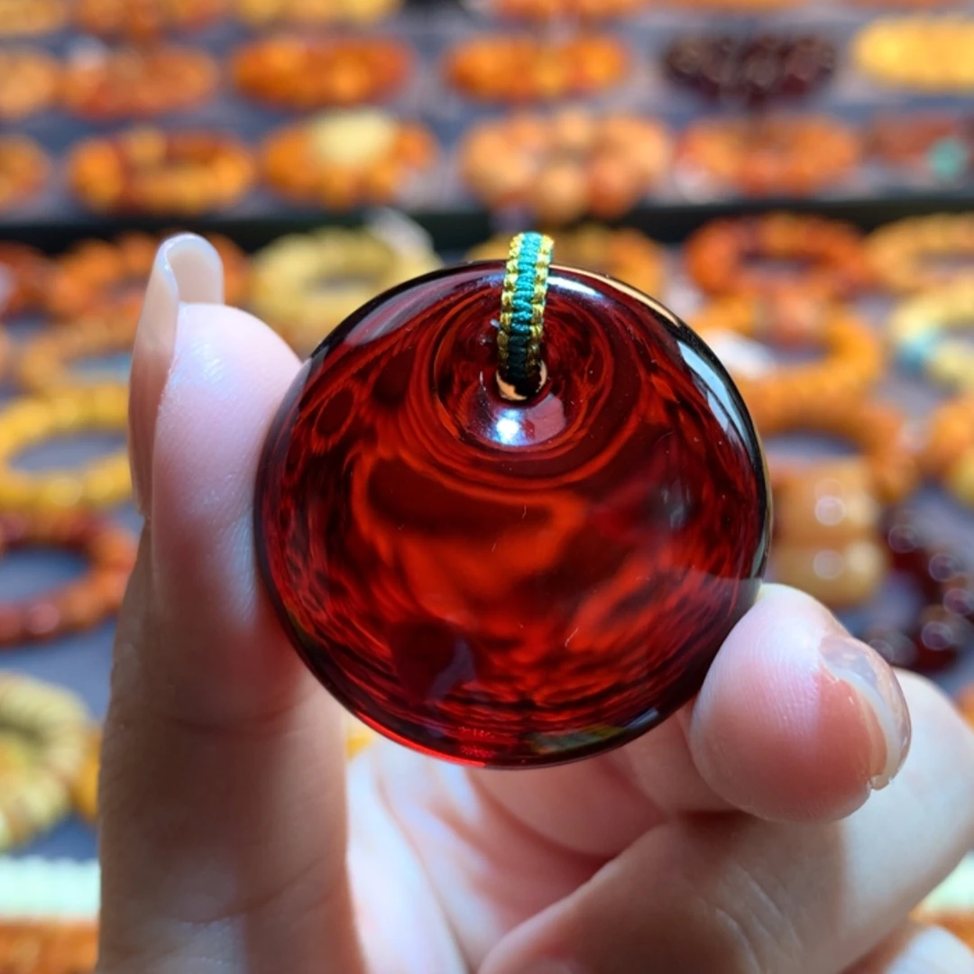 【闪购商品】血珀吊坠(不含链)未镶嵌蜜蜡吊坠