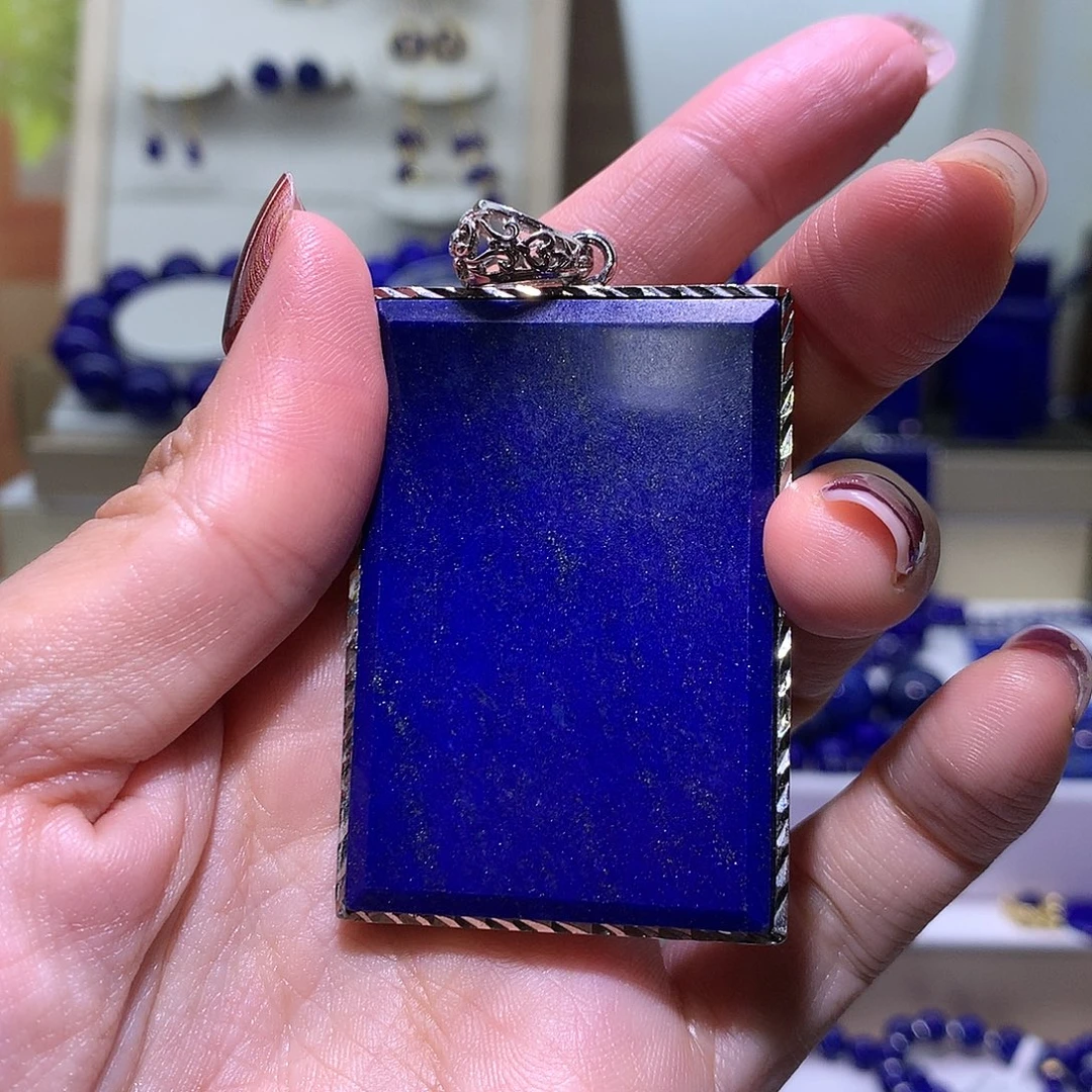 青金石合金天然原矿无事牌54.5 m* 37.7 m* 7.