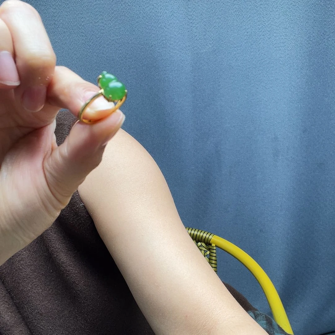 和田玉银S925镶嵌戒指