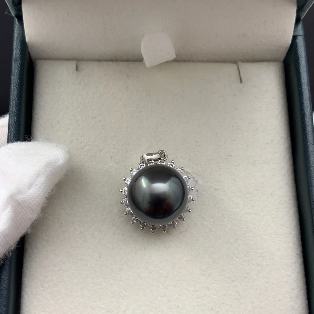 海水珍珠裸珠特价13-14mm太阳花吊坠