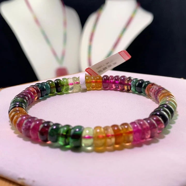 双色碧玺手链未镶嵌