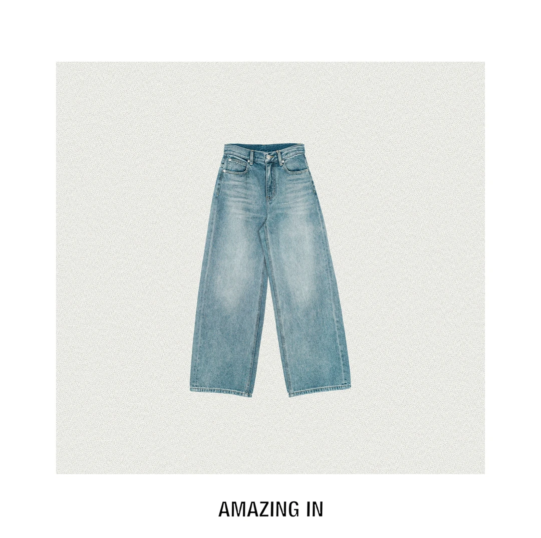 AMAZING IN | 1oo%土耳其棉 | 做旧牛仔裤女A250617-AI55BDTY8807