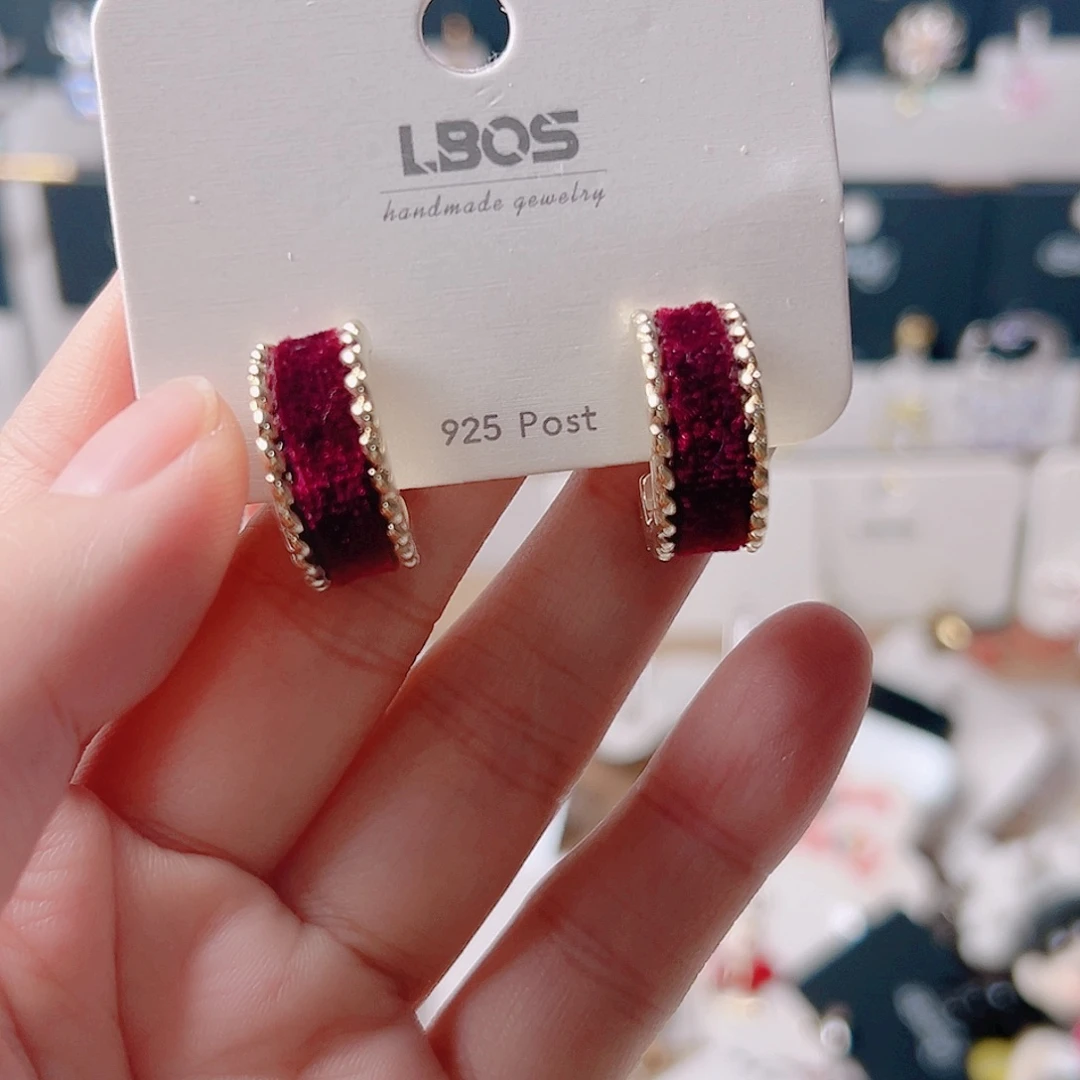 琉璃纯铜合金耳环的