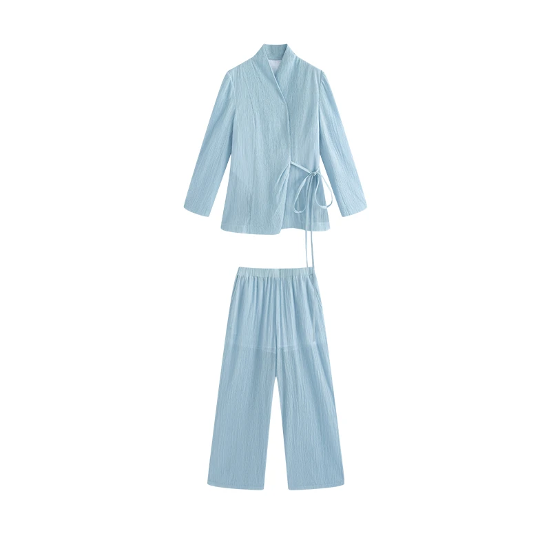 休闲禅意西装套装 2025春夏新款 W131