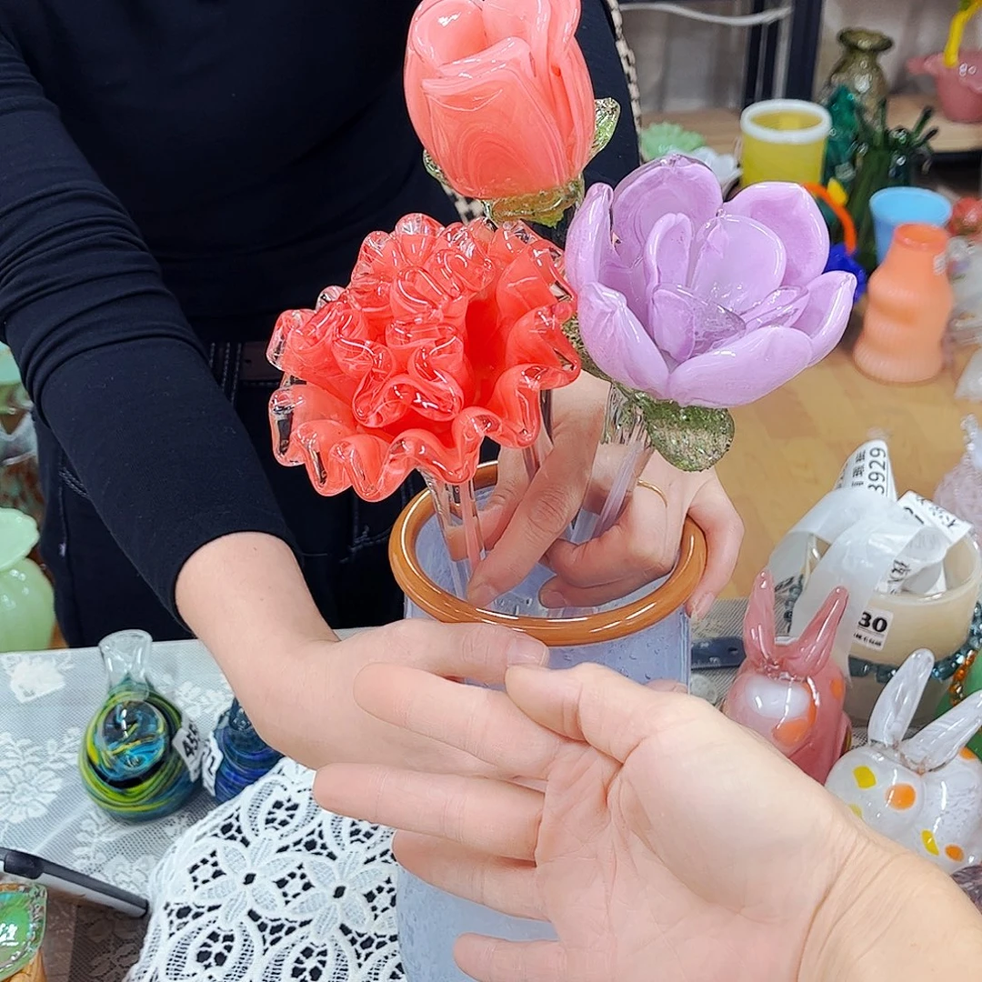 3朵花 家悦琉璃工艺品