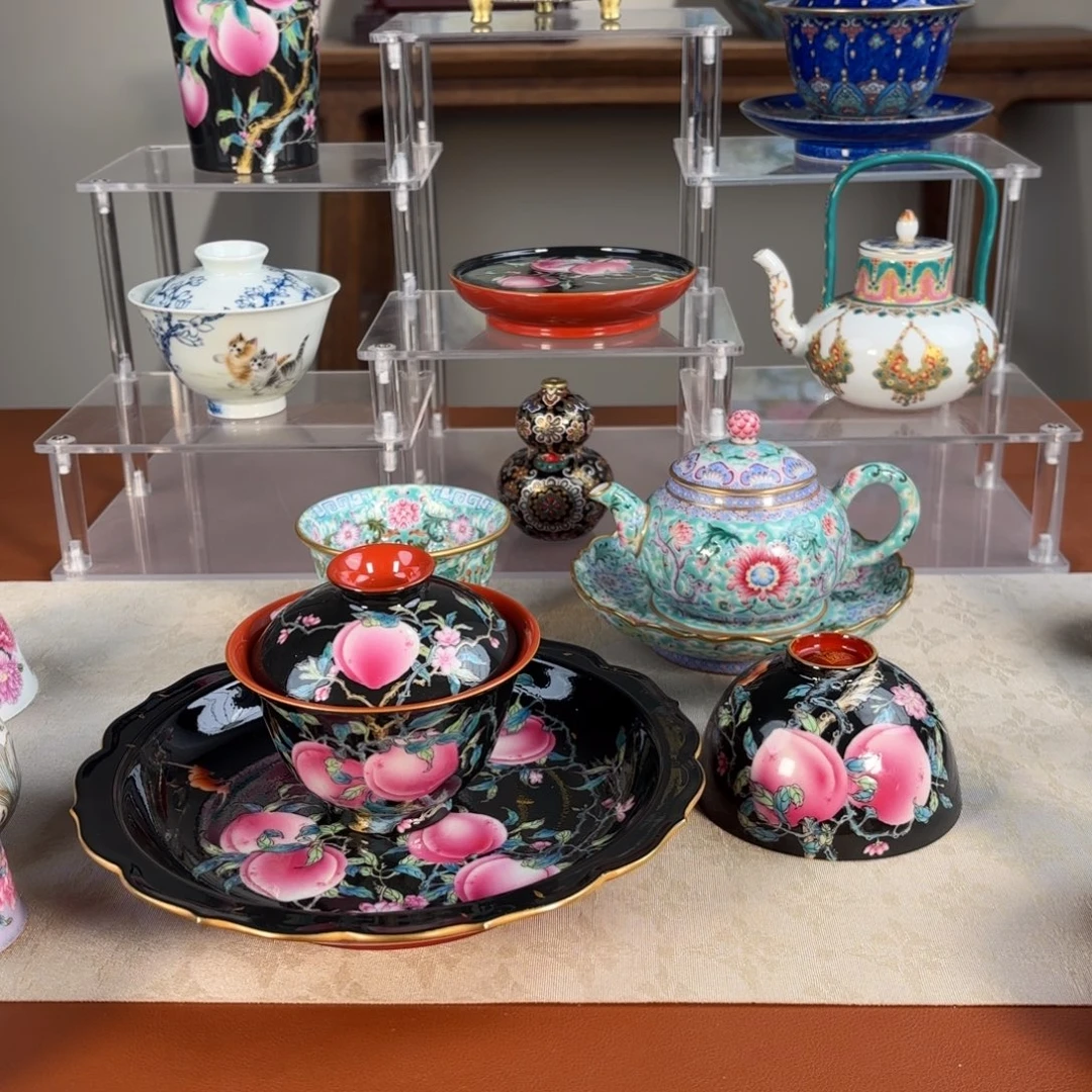 丹***板纯手工手绘 高端茶器