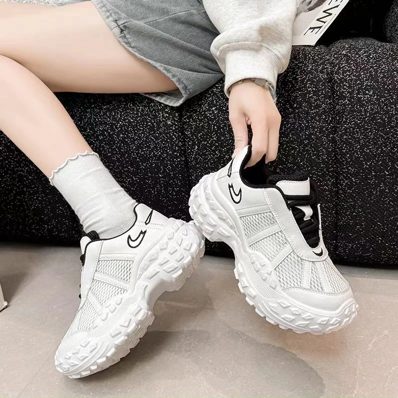 G888-【婷姐】厚底老爹鞋新款夏季超火增高单网百搭网面透气运动鞋