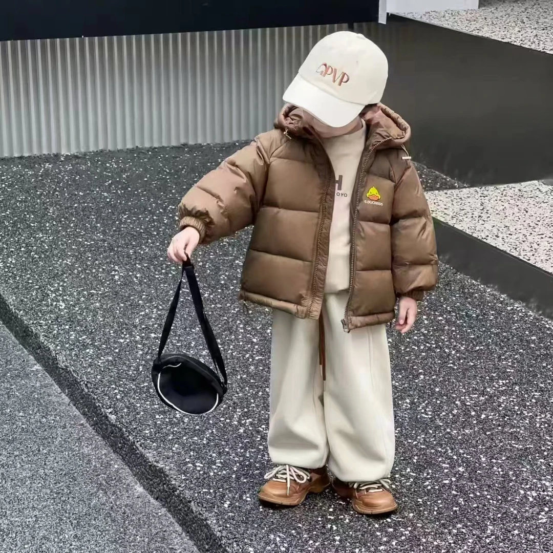 儿童外套男童女童中小童韩版洋气面包羽绒服轻薄保暖秋冬季潮