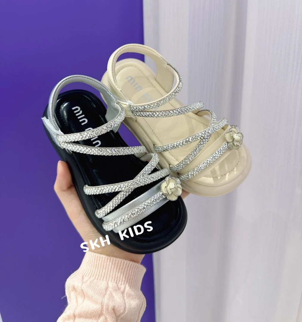 【新疆包邮】夏季新款小女孩平底水晶防滑公主凉鞋Z31