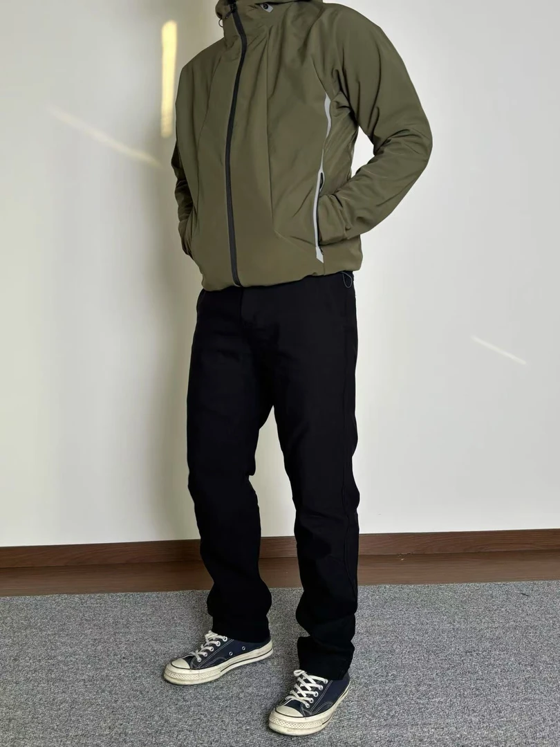 SOS 《清仓》秋冬加绒微弹立裁休闲裤多裁片拼接直筒百搭显瘦长裤男