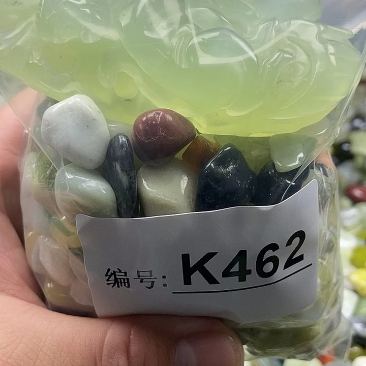 岫玉鱼缸石未镶嵌