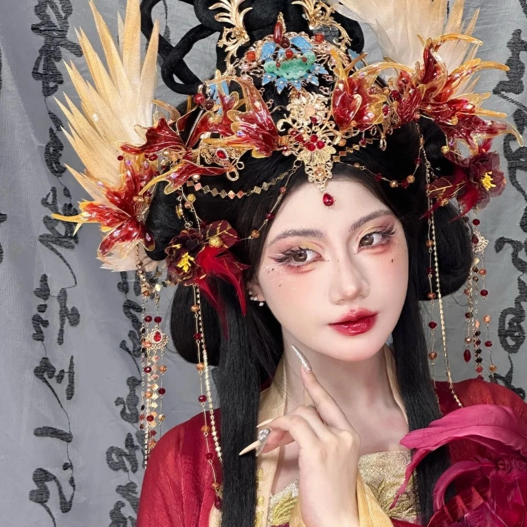 女复古宫廷原创设计发簪结婚秀禾古装新娘红色复古古风婚礼简约