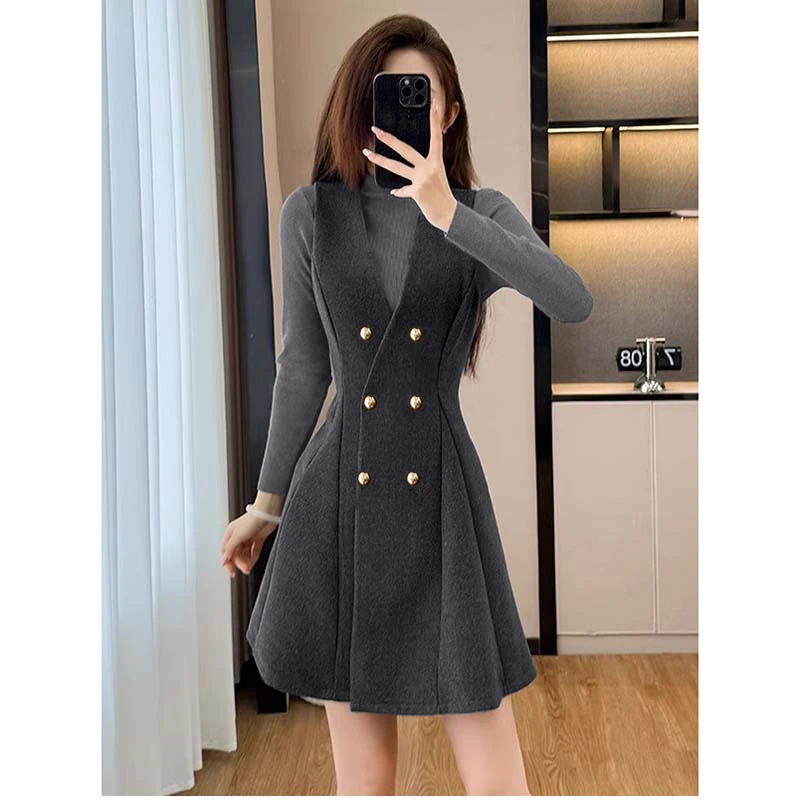 【浅浅专属】【两件套】法式气质打底衫+背心裙两件套女春秋JT0142