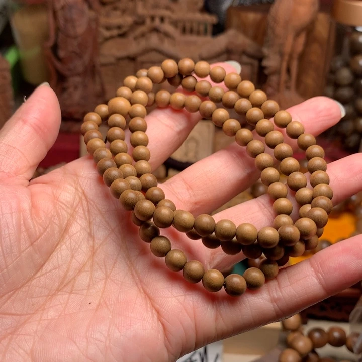 檀香木手串/手链老山檀0.6顺纹奶香