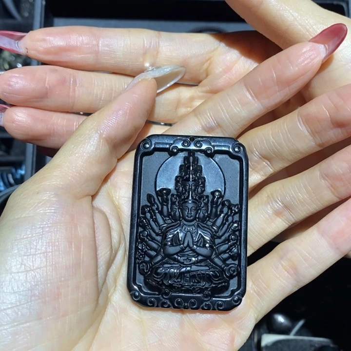 黑曜岩吊坠(不含链)未镶嵌脑*鸡