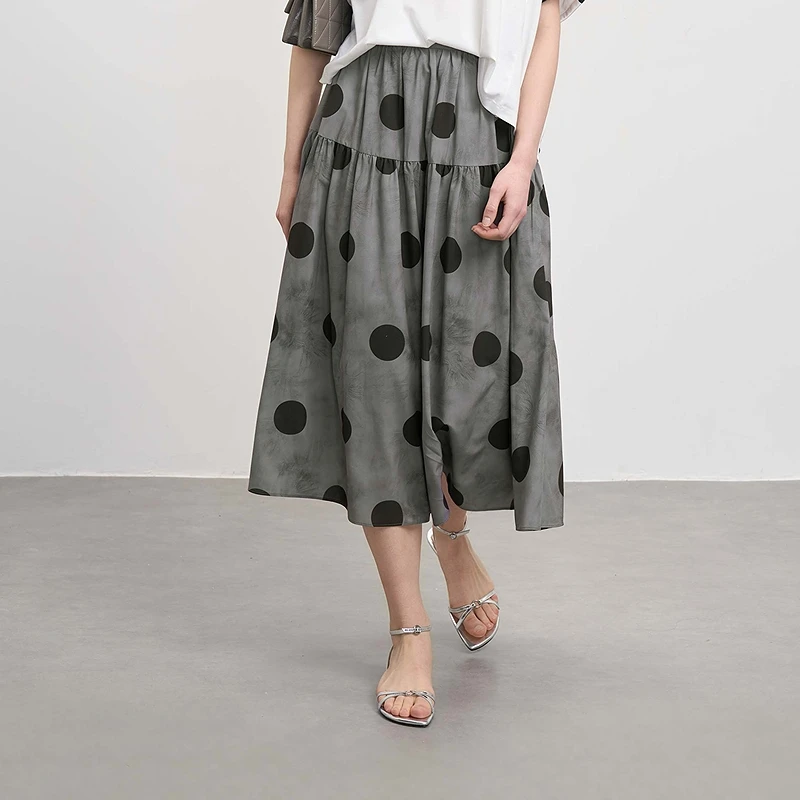 【百城万象】圣迪奥夏季女装气质百搭波点显瘦半身裙S252Z1102