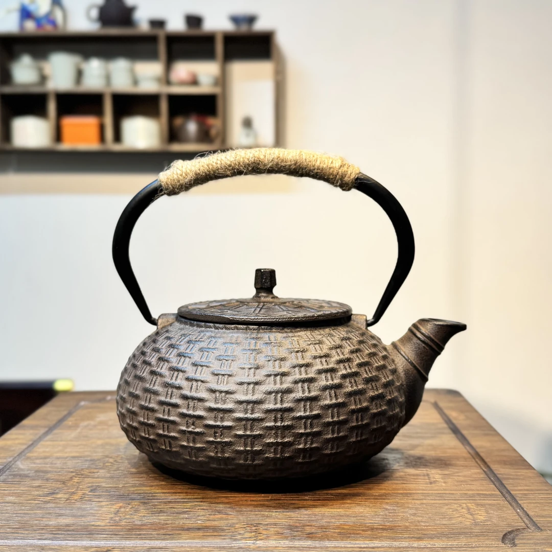 【800竹编款】手工铸铁壶煮茶壶泡茶壶铁壶