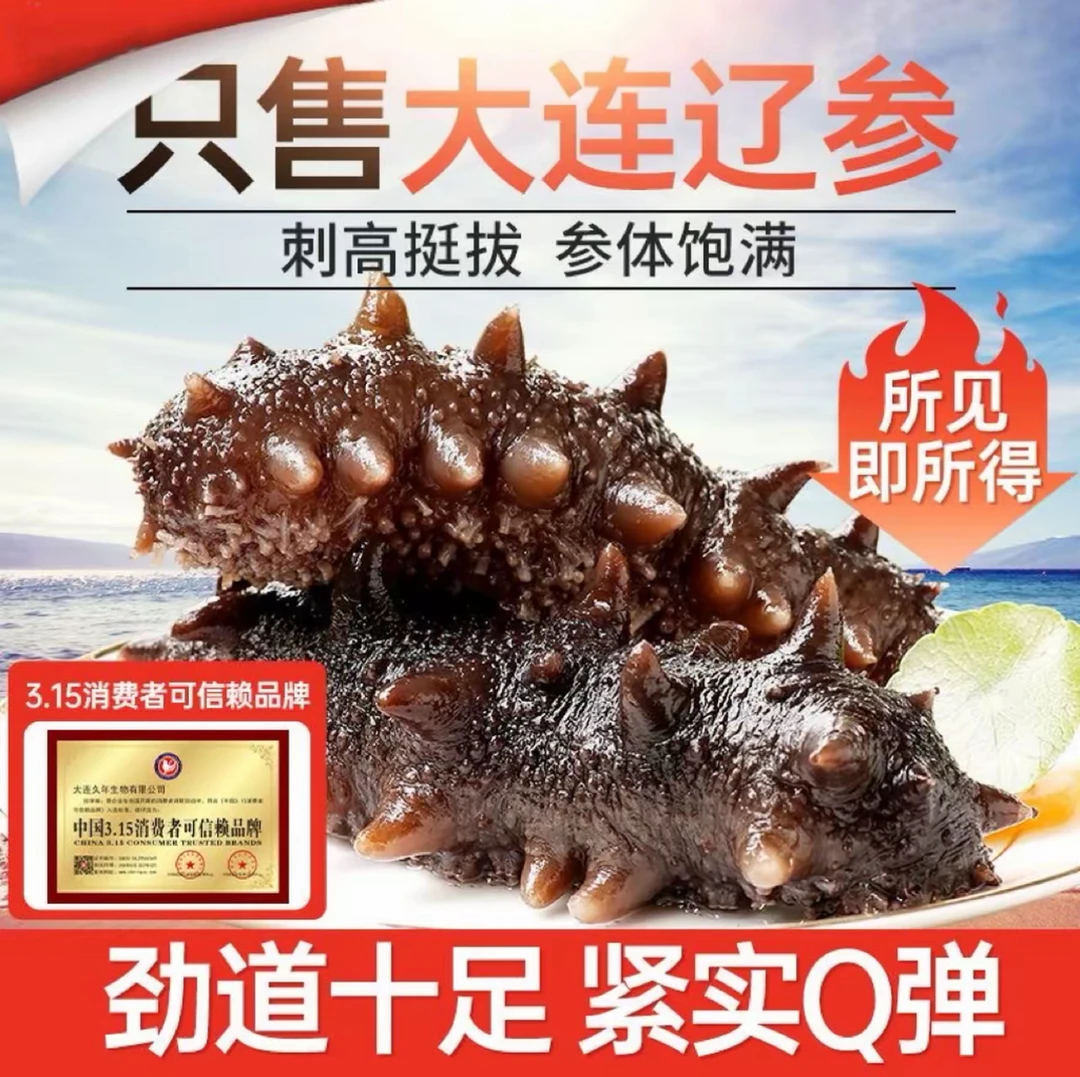 30头大连深海海参现场拍现场挑即食海参软糯Q弹顺丰包邮