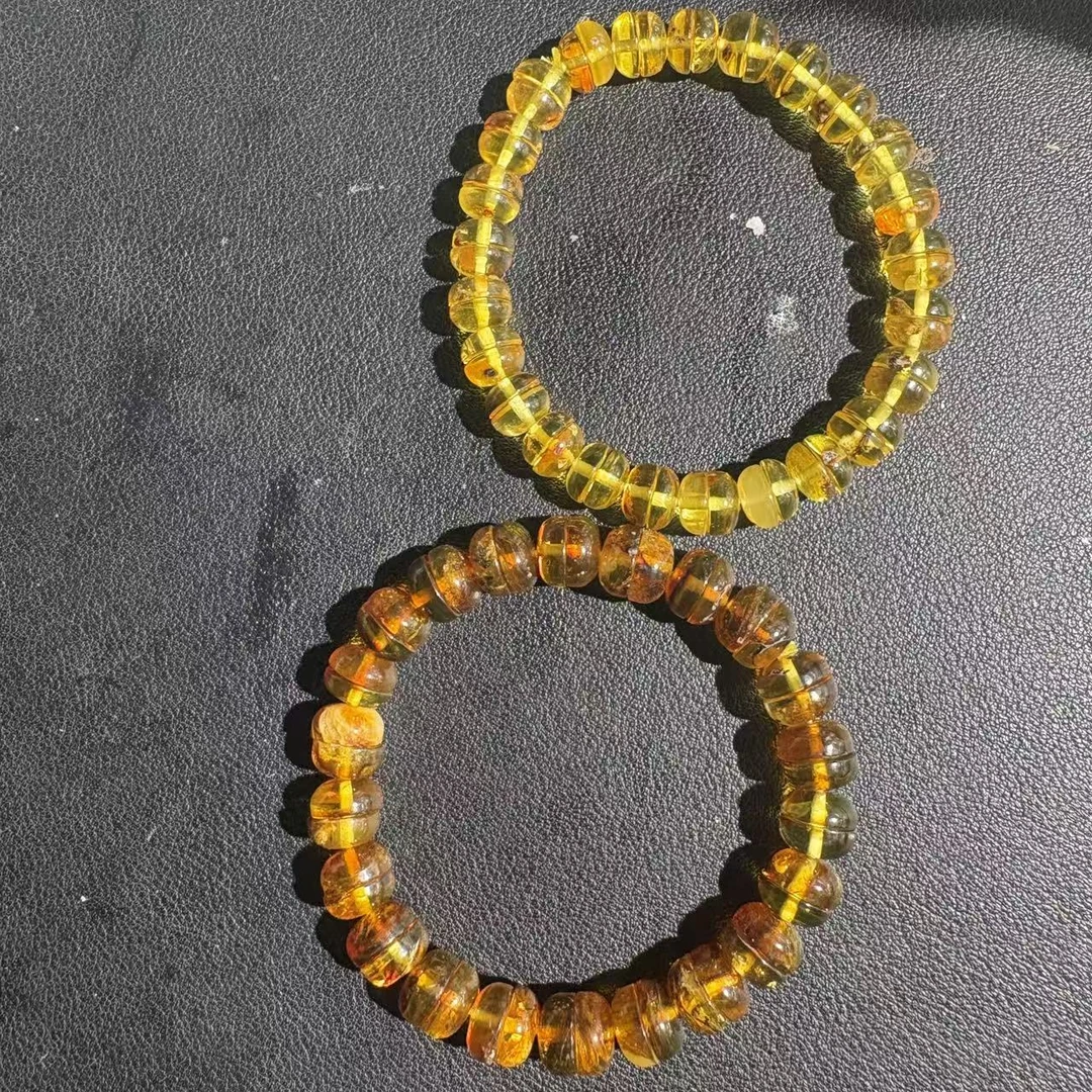天然琥珀老型珠手串多样性发其一m832