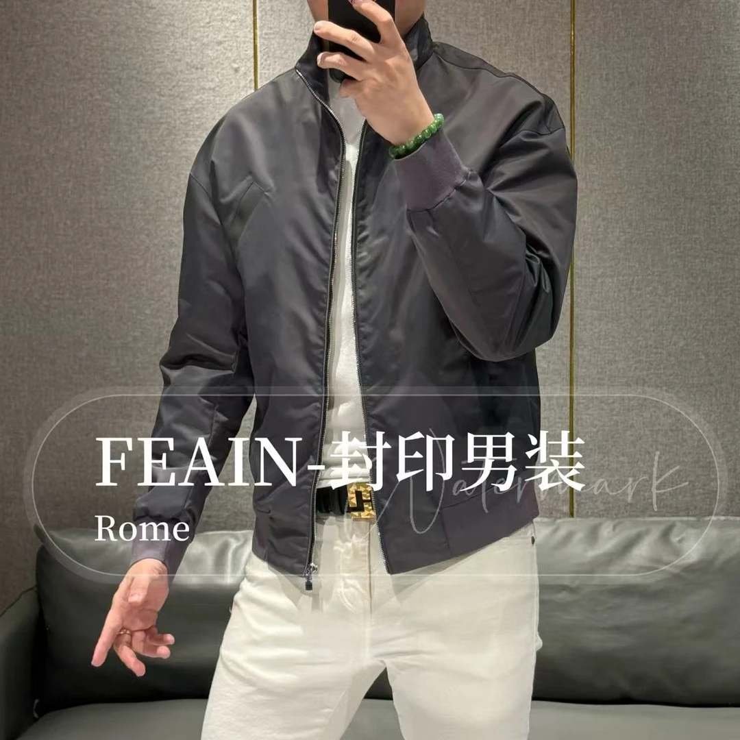 高端定制新品三防牛津布绵羊皮拼接桑蚕丝拼接内衬夹克7312