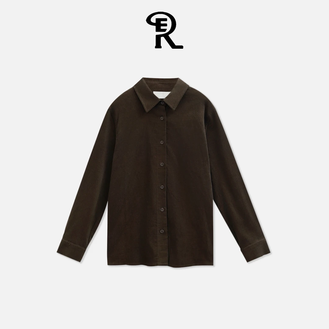 设计师原创长袖简约风上衣慵懒感百搭长袖衬衫RE453013