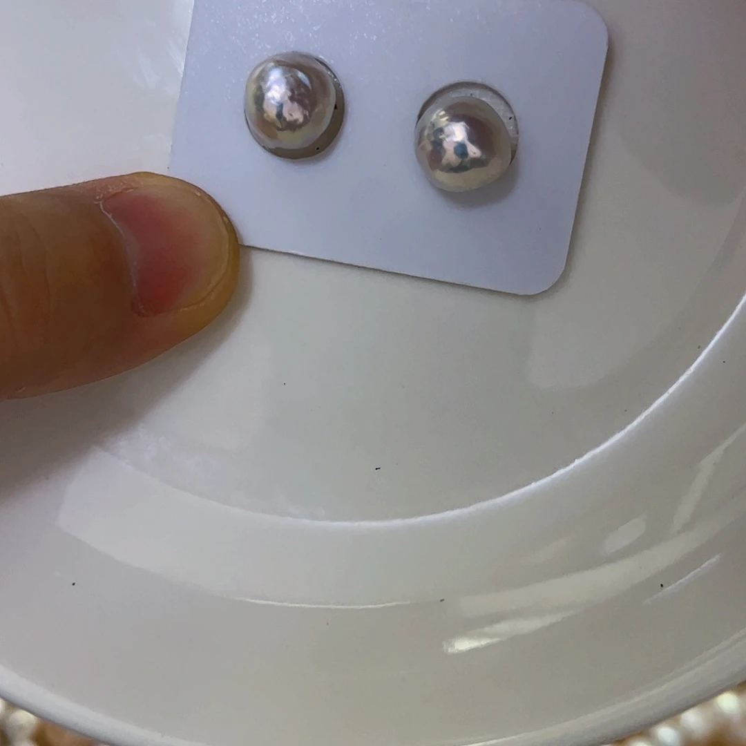 银S925镶嵌淡水珍珠耳饰