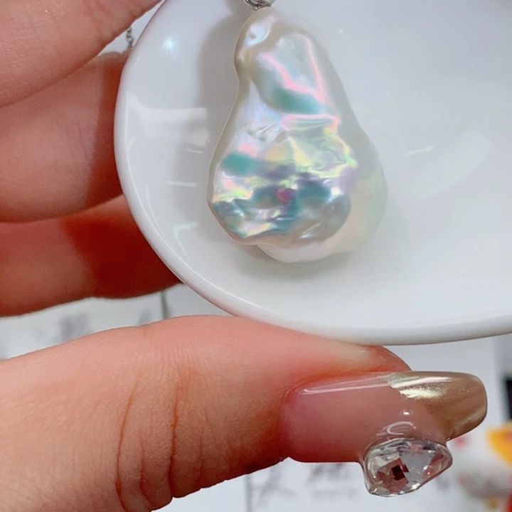 银S925镶嵌吊坠(赠链)淡水珍珠