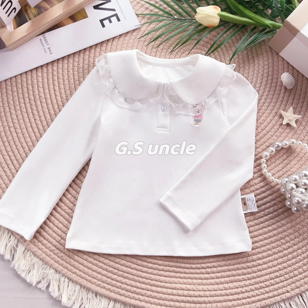 2【糖水日记】T001女童新品2025秋冬气质衬衫百搭可爱儿童上衣