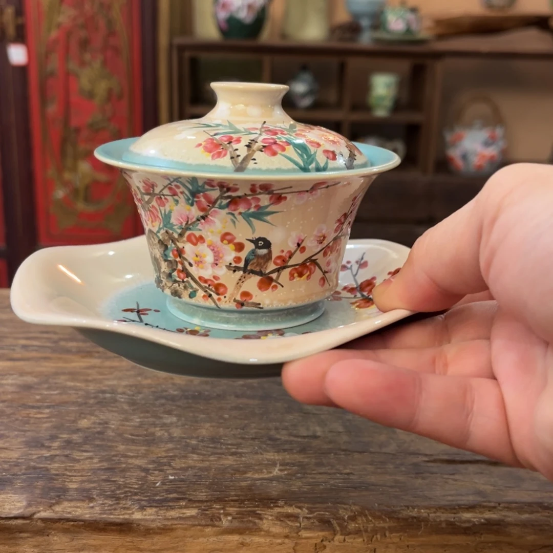 柴烧手工手绘陶瓷