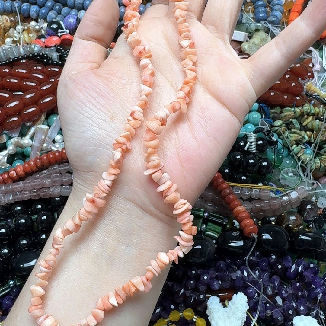 玛瑙/玉髓未镶嵌珠宝半成品一条三姑娘项链