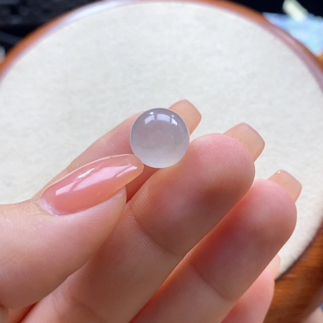 你***今翡翠未镶嵌颈饰翡翠高冰茶飘色圆珠