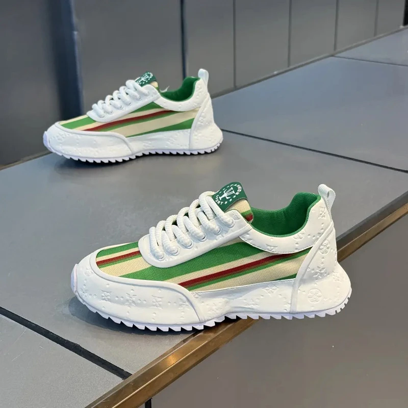 男鞋2025夏季新款爆款拼色低帮舒适运动鞋子男款百搭时尚休闲潮鞋