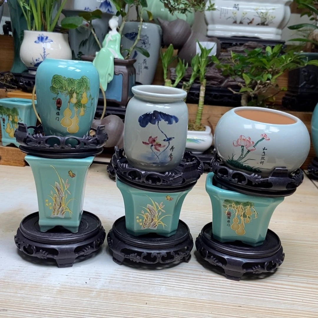 瓷片陶瓷花盆陶瓷艺术
