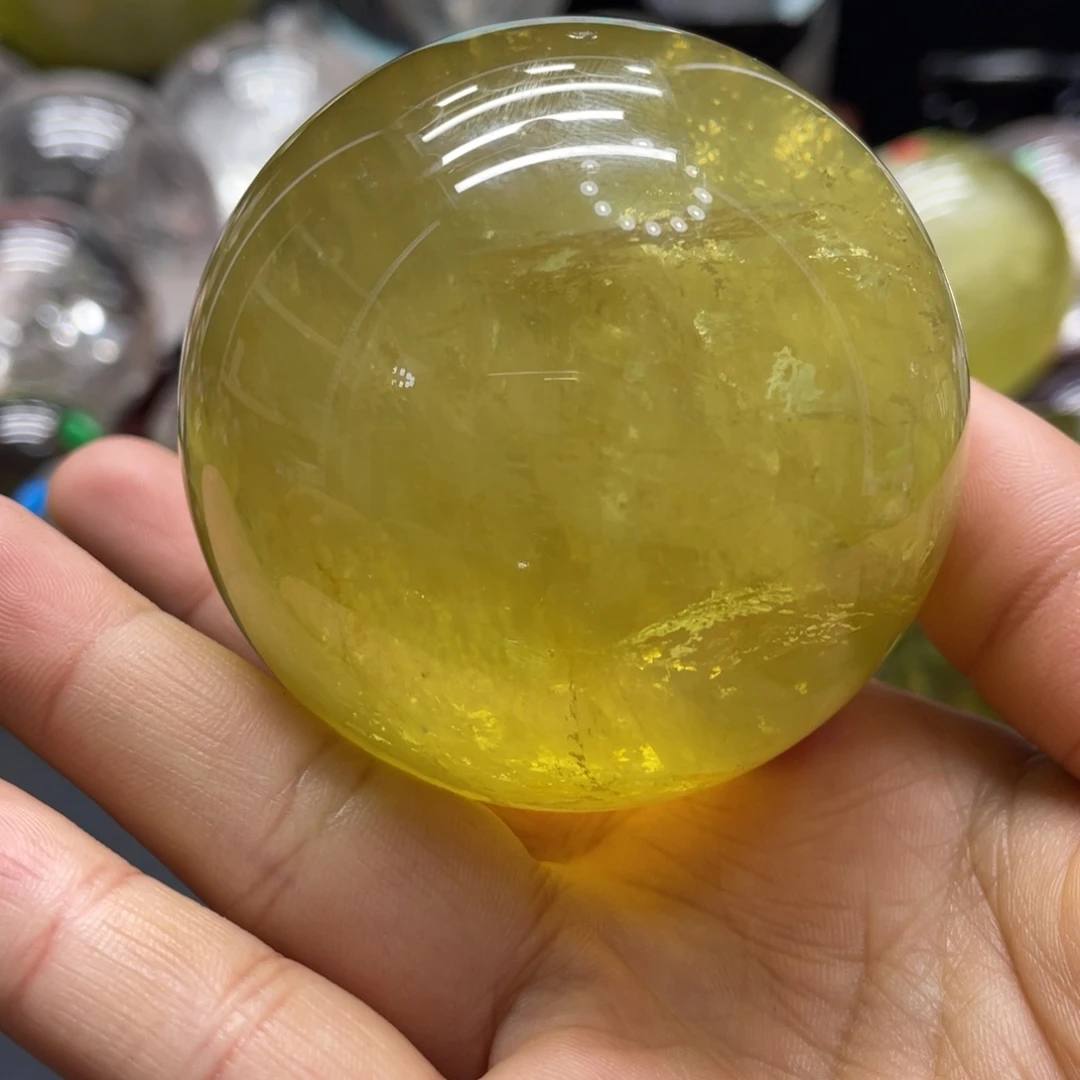 水晶MM黄水晶球H1428未镶嵌
