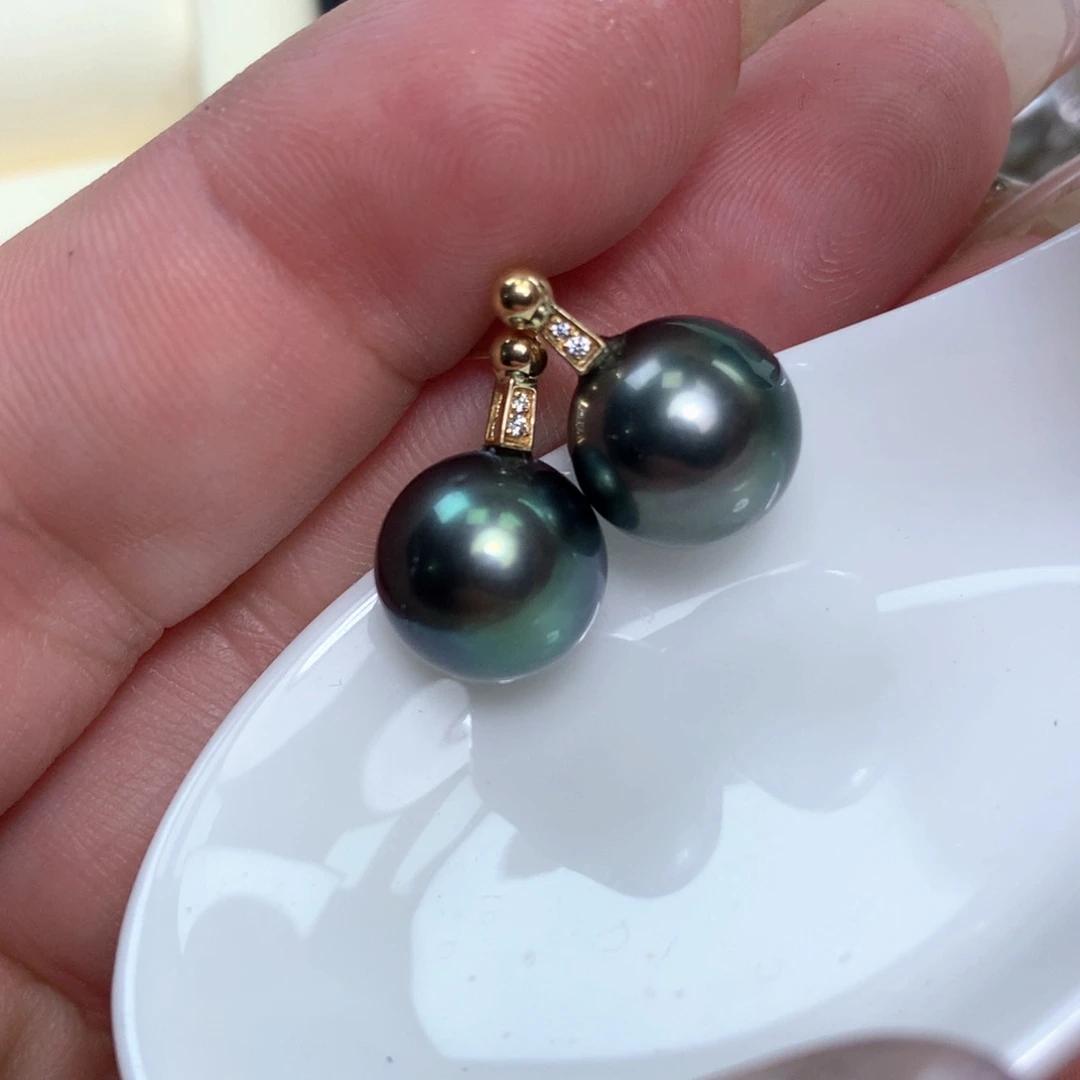 海水珍珠耳饰18K金镶嵌