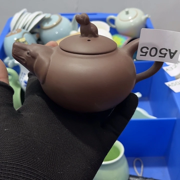 知***乐瓷片茶摆件微瑕介意勿拍