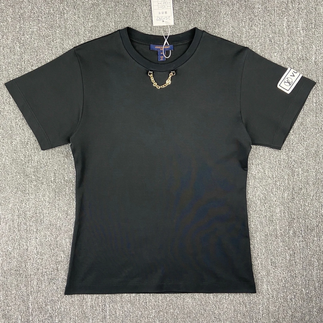 99新 LouisVuitton/路易威登 2509189/XS码/纯色袖标LOGO圆领短袖