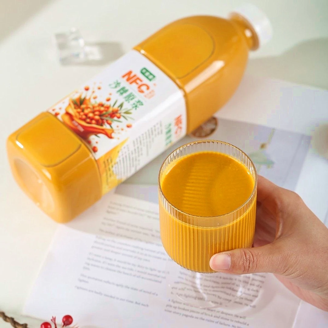 新疆沙棘汁原浆鲜果汁沙棘果汁100%冷榨营养生活新鲜