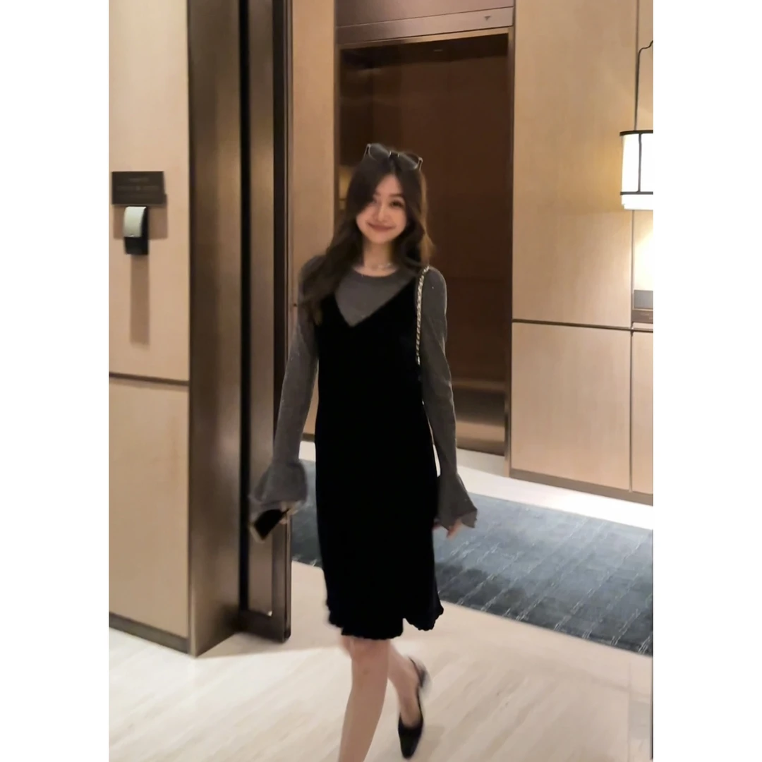 W·HAHA【现货】【高定晚宴】100桑蚕丝真丝丝绒斜裁吊带连衣裙61036